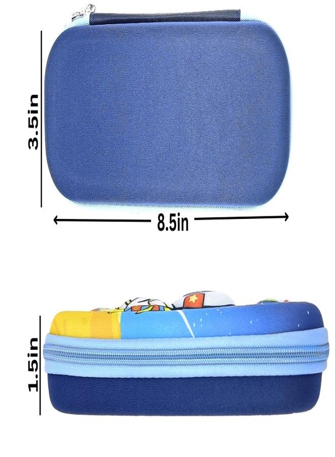 JUGTE Pencil Case 3D Cover Pencil Pouch Bag Compass School Pouch Organizer for Students Kids Premium Stylish Pen Holder Pouch Stationery Box for Boys and Gifts for Kids (Pencil Pouch Astronaut) - Image 3